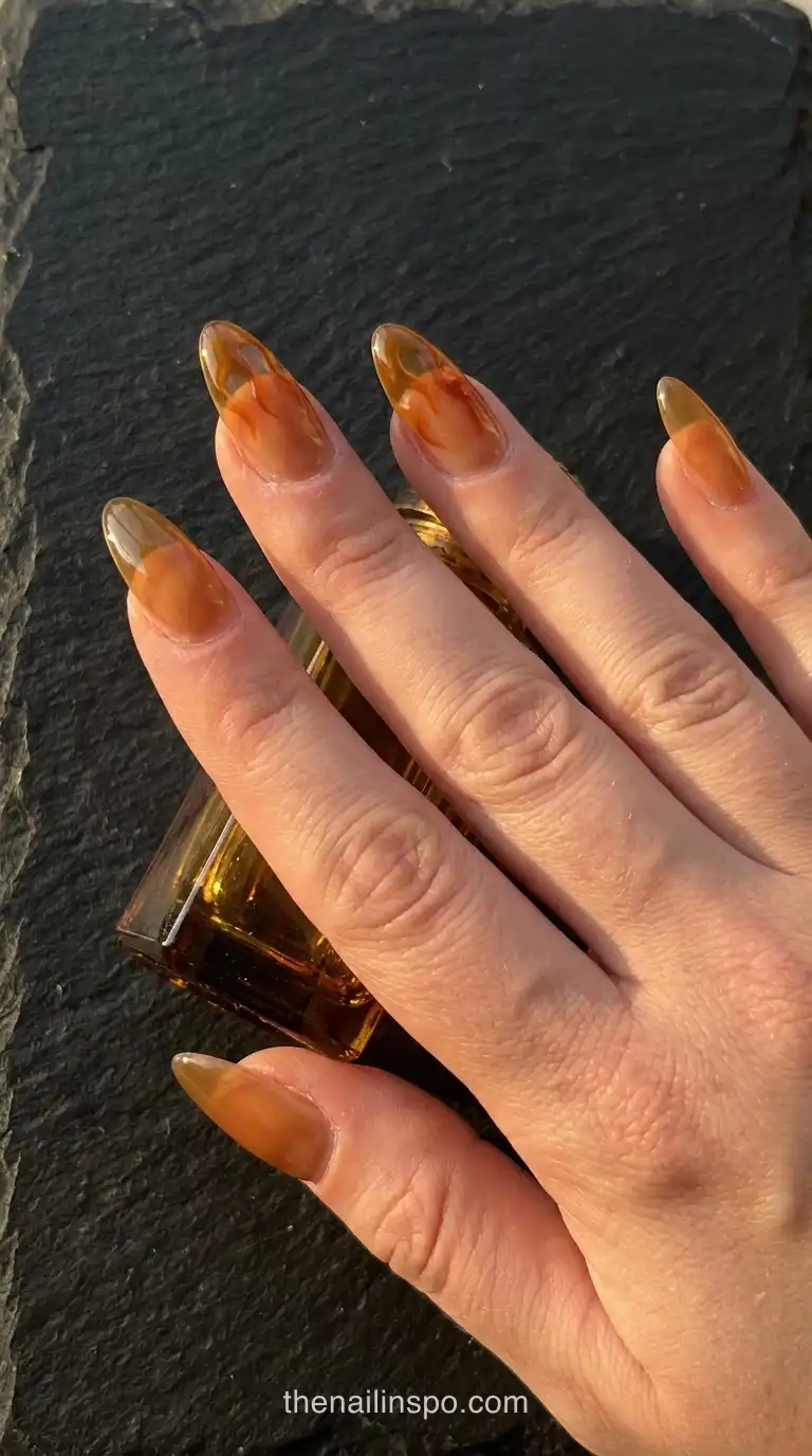 Amber Jelly Flames Long Almonds