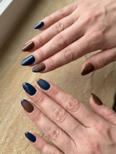 Blue and Brown Nails: 17 Stunning Sets to Try Today