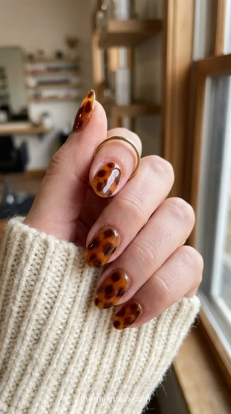Cola Brown Jelly Oval Nails
