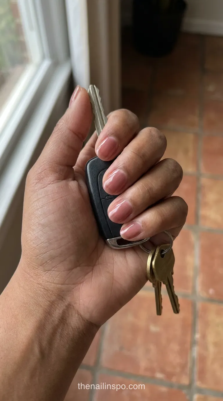 Dusty Rosewood Sheer Round Nails