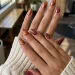 Fall Cat Eye Nails
