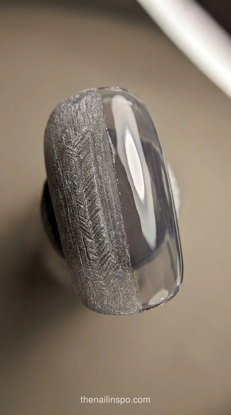 Gel Top Coat Over Filed Dip Surface