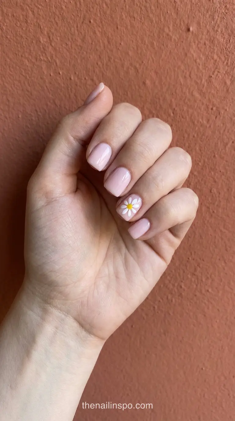 Light Glossy Square Nails