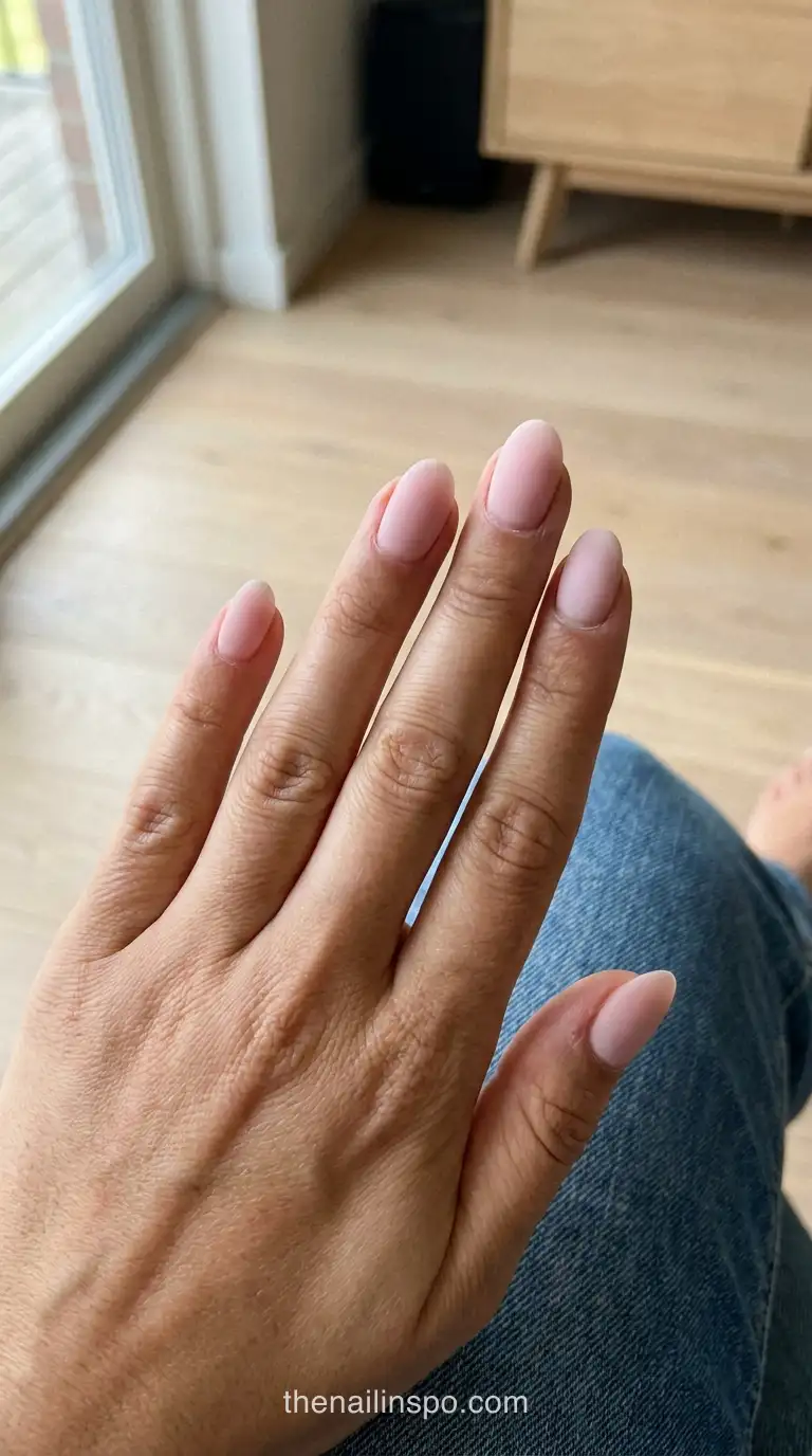 Light Matte Oval Nails