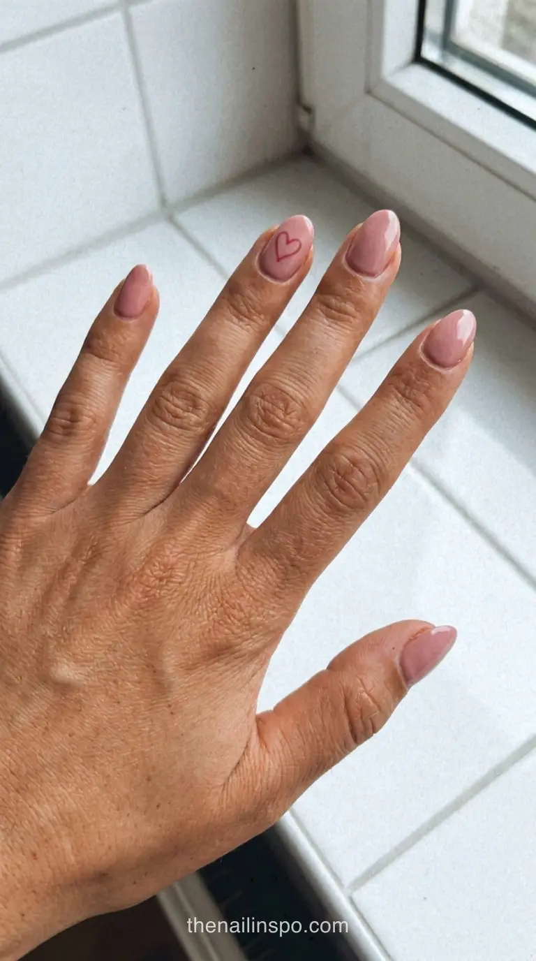 Mid Glossy Almond Nails