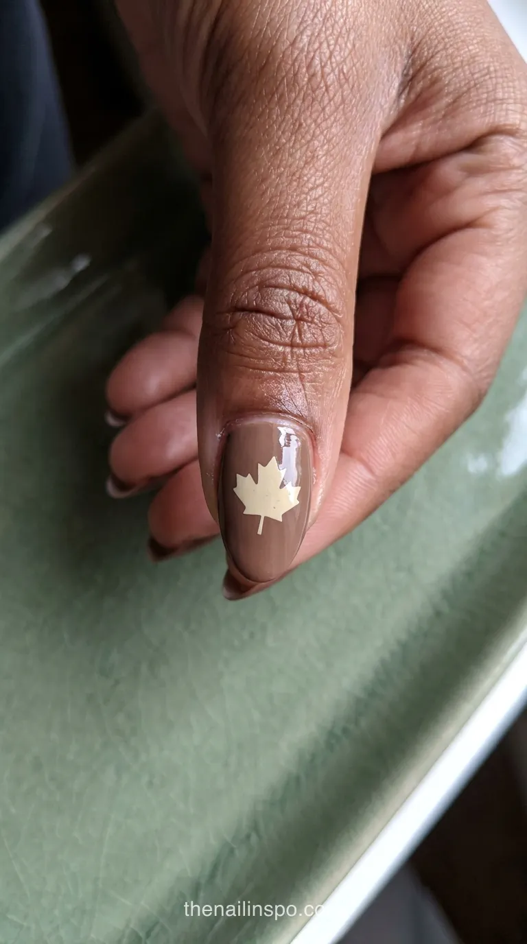 Mocha Matte Almond Nails