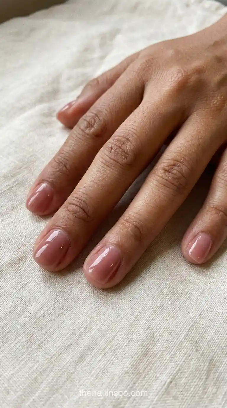 Muted Jelly Round Nails