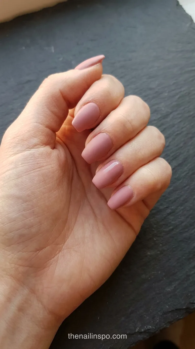 Muted Matte Coffin Nails