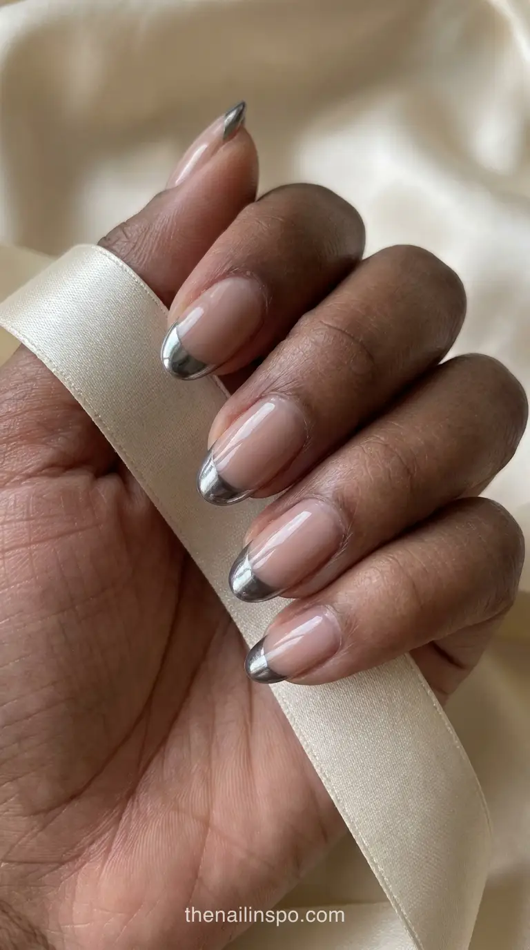 Pewter Chrome Medium Oval Edge Nails