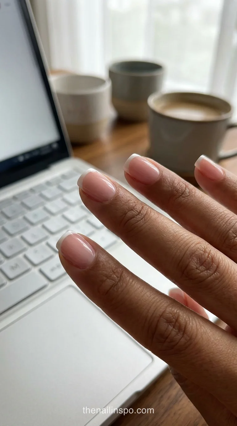 White Glossy Square Nails